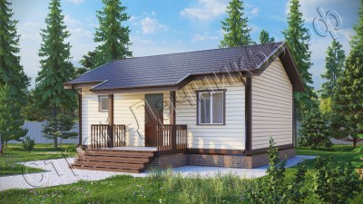 Проект каркасно-щитового дома Д–140